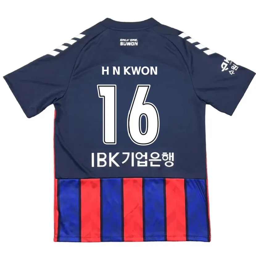 Danxen Kinderen Nam-Hoon Kwon #16 Blauw Rood Thuisshirt Thuistenue 2024/25 T-Shirt