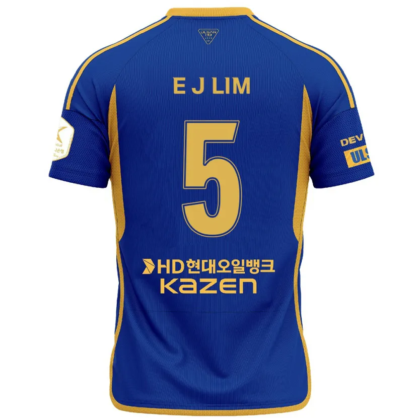 Danxen Kinderen Jong-Eun Lim #5 Blauw Geel Thuisshirt Thuistenue 2024/25 T-Shirt