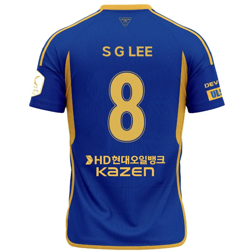 Danxen Kinderen Gyu-Sung Lee #8 Blauw Geel Thuisshirt Thuistenue 2024/25 T-Shirt