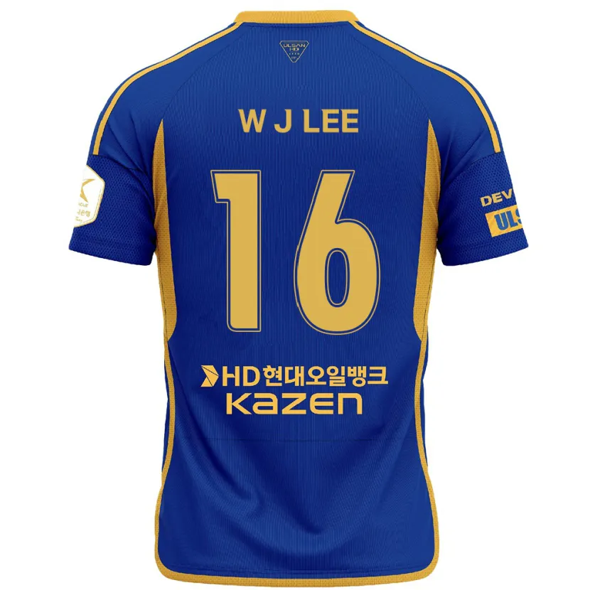 Danxen Kinderen Jae-Wook Lee #16 Blauw Geel Thuisshirt Thuistenue 2024/25 T-Shirt