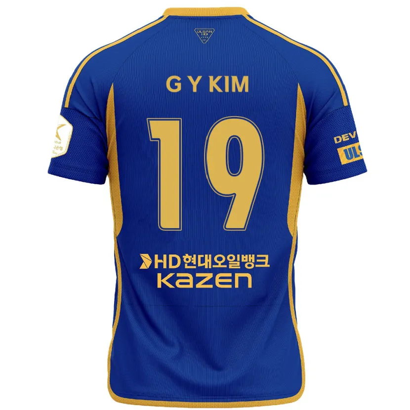 Danxen Kinderen Young-Gwon Kim #19 Blauw Geel Thuisshirt Thuistenue 2024/25 T-Shirt