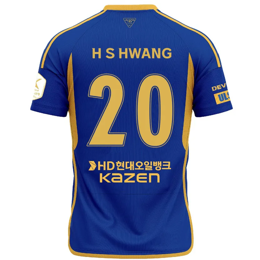 Danxen Kinderen Seok-Ho Hwang #20 Blauw Geel Thuisshirt Thuistenue 2024/25 T-Shirt