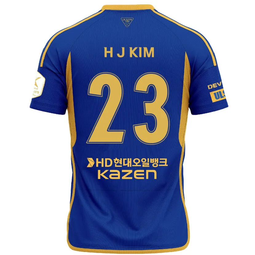 Danxen Kinderen Ju-Hwan Kim #23 Blauw Geel Thuisshirt Thuistenue 2024/25 T-Shirt