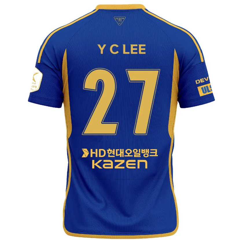 Danxen Kinderen Chung-Yong Lee #27 Blauw Geel Thuisshirt Thuistenue 2024/25 T-Shirt