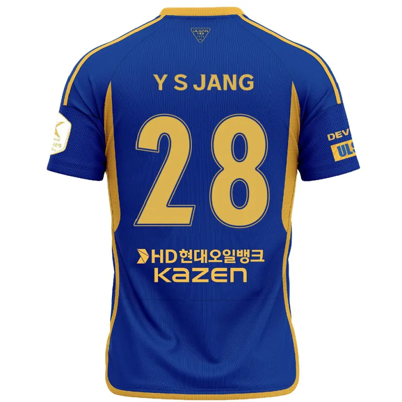 Danxen Kinderen See-Young Jang #28 Blauw Geel Thuisshirt Thuistenue 2024/25 T-Shirt