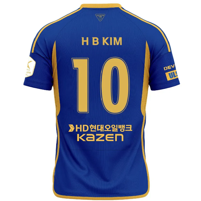 Danxen Kinderen Beom-Hwan Kim #10 Blauw Geel Thuisshirt Thuistenue 2024/25 T-Shirt