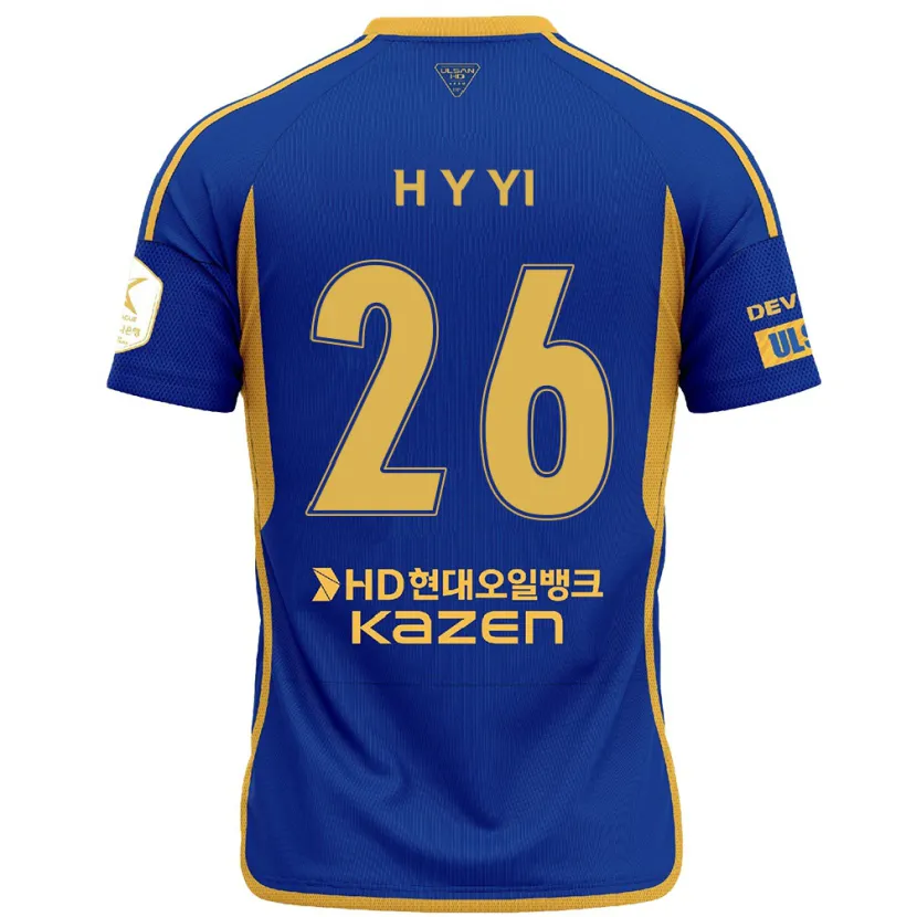 Danxen Kinderen Yong-Hyeon Yi #26 Blauw Geel Thuisshirt Thuistenue 2024/25 T-Shirt