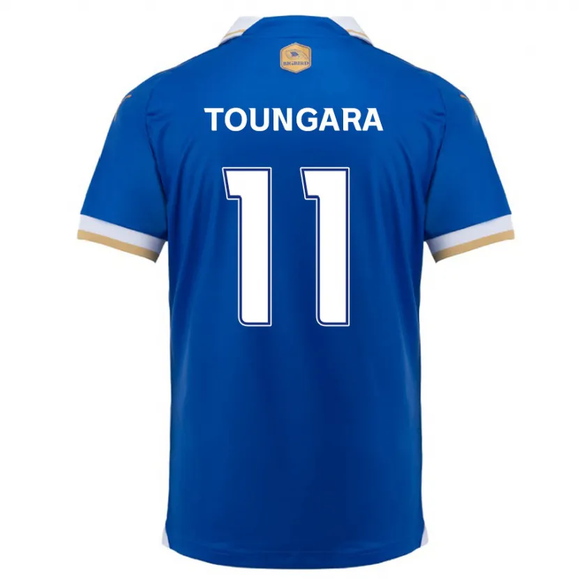 Danxen Kinderen Aboubacar Toungara #11 Blauw Wit Thuisshirt Thuistenue 2024/25 T-Shirt