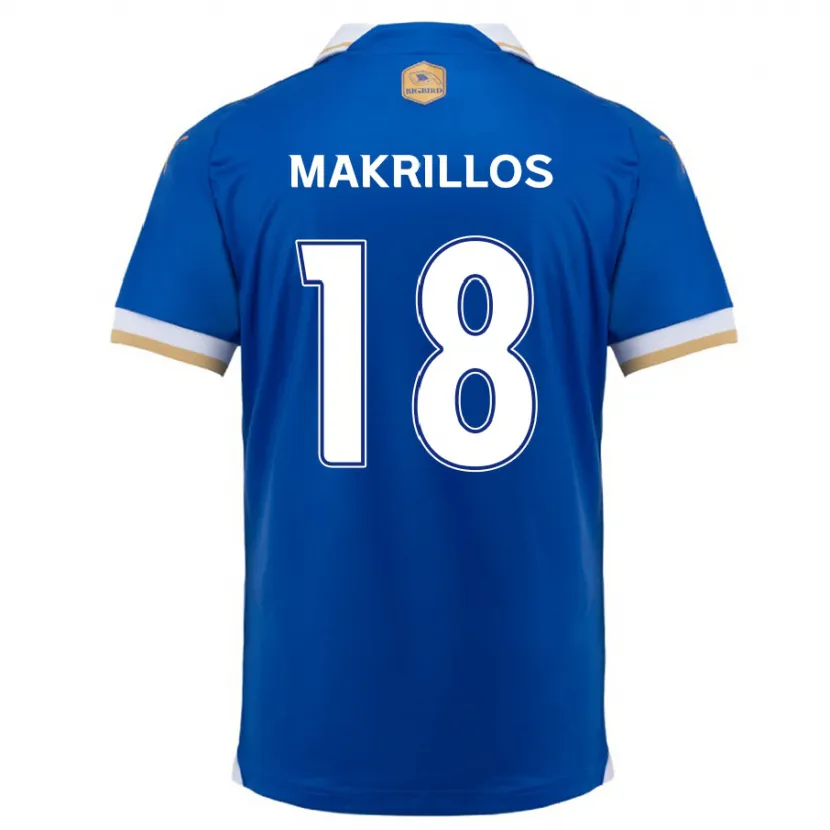 Danxen Kinderen Peter Makrillos #18 Blauw Wit Thuisshirt Thuistenue 2024/25 T-Shirt