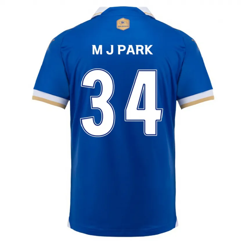 Danxen Kinderen Ji-Min Park #34 Blauw Wit Thuisshirt Thuistenue 2024/25 T-Shirt