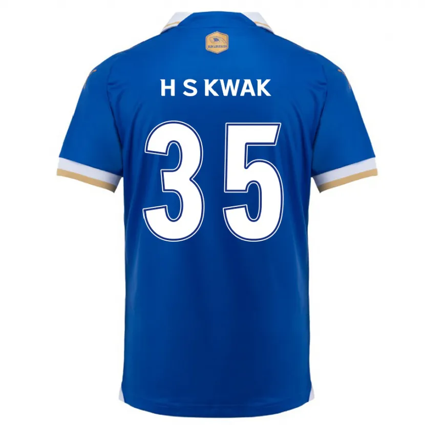 Danxen Kinderen Sung-Hoon Kwak #35 Blauw Wit Thuisshirt Thuistenue 2024/25 T-Shirt