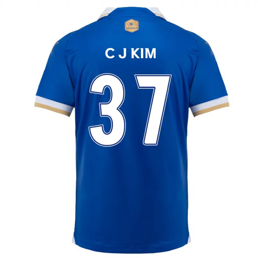 Danxen Kinderen Joo-Chan Kim #37 Blauw Wit Thuisshirt Thuistenue 2024/25 T-Shirt