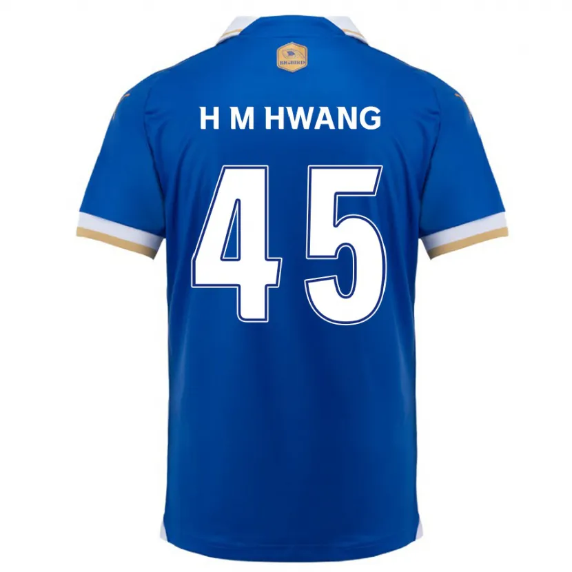 Danxen Kinderen Myung-Hyun Hwang #45 Blauw Wit Thuisshirt Thuistenue 2024/25 T-Shirt