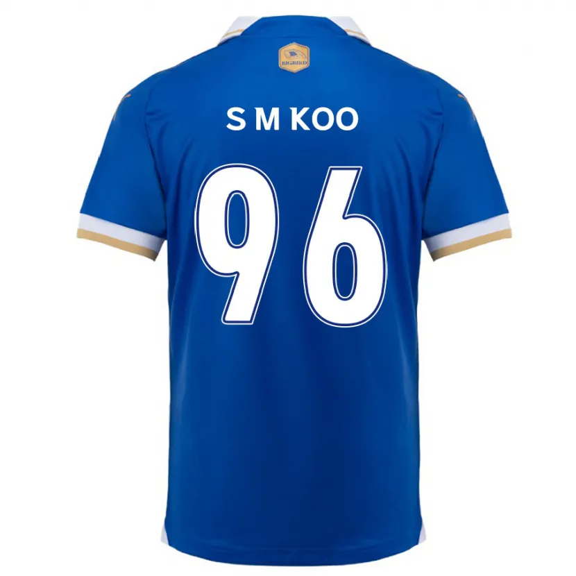 Danxen Kinderen Min-Seo Koo #96 Blauw Wit Thuisshirt Thuistenue 2024/25 T-Shirt