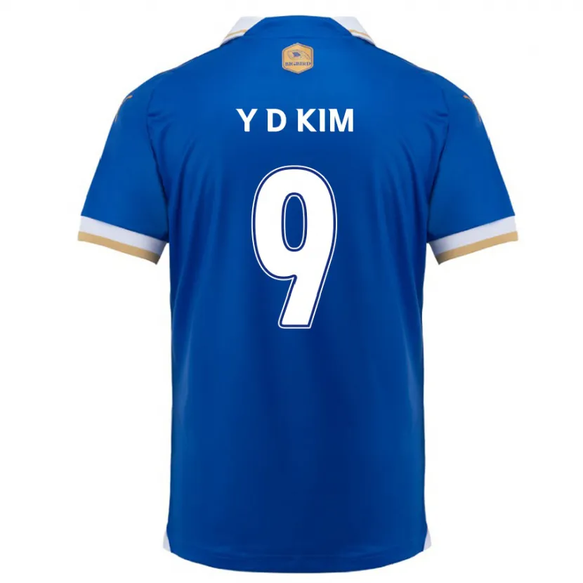 Danxen Kinderen Dong-Yeon Kim #9 Blauw Wit Thuisshirt Thuistenue 2024/25 T-Shirt