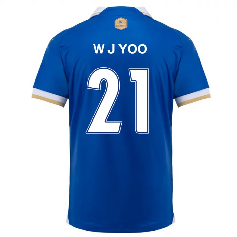 Danxen Kinderen Jin-Wook Yoo #21 Blauw Wit Thuisshirt Thuistenue 2024/25 T-Shirt