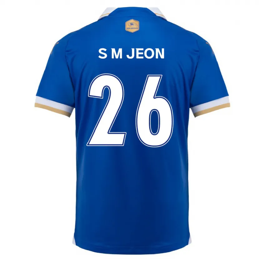 Danxen Kinderen Min-Seung Jeon #26 Blauw Wit Thuisshirt Thuistenue 2024/25 T-Shirt