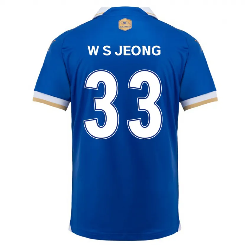 Danxen Kinderen Seo-Woo Jeong #33 Blauw Wit Thuisshirt Thuistenue 2024/25 T-Shirt