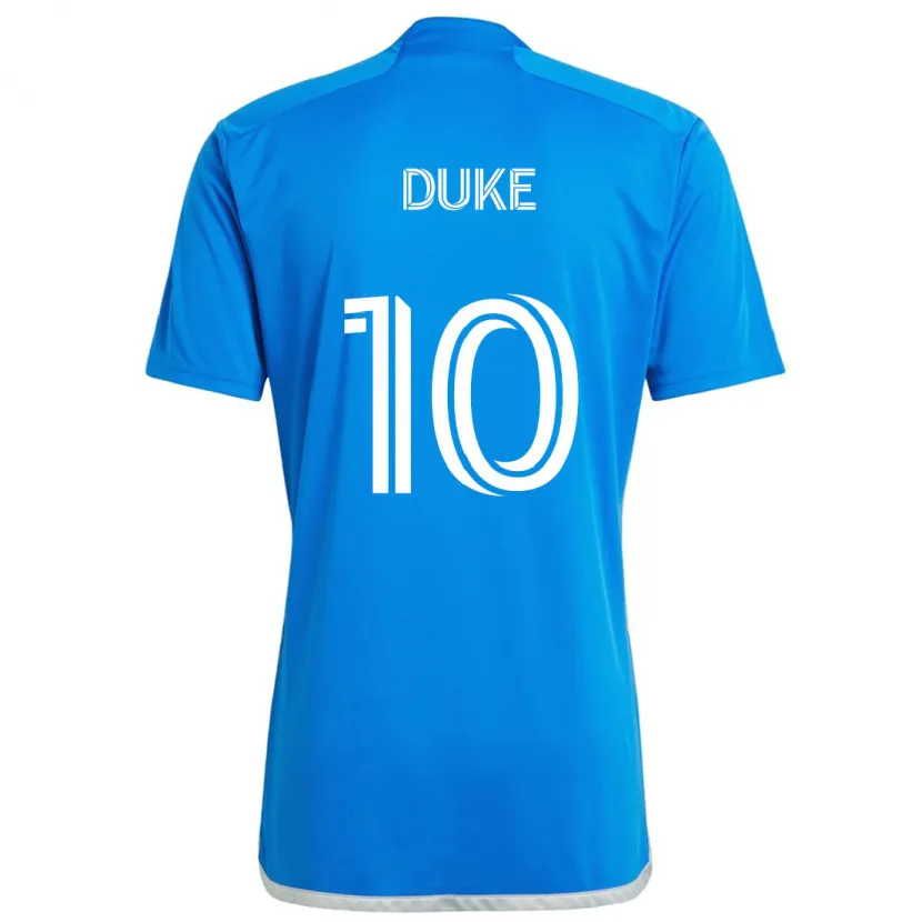 Danxen Kinderen Bryce Duke #10 Blauw Wit Thuisshirt Thuistenue 2024/25 T-Shirt