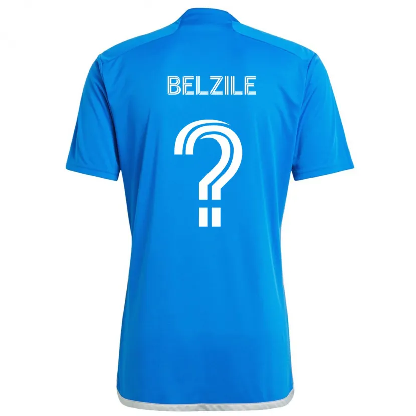 Danxen Kinderen Jean-Christophe Belzile #0 Blauw Wit Thuisshirt Thuistenue 2024/25 T-Shirt