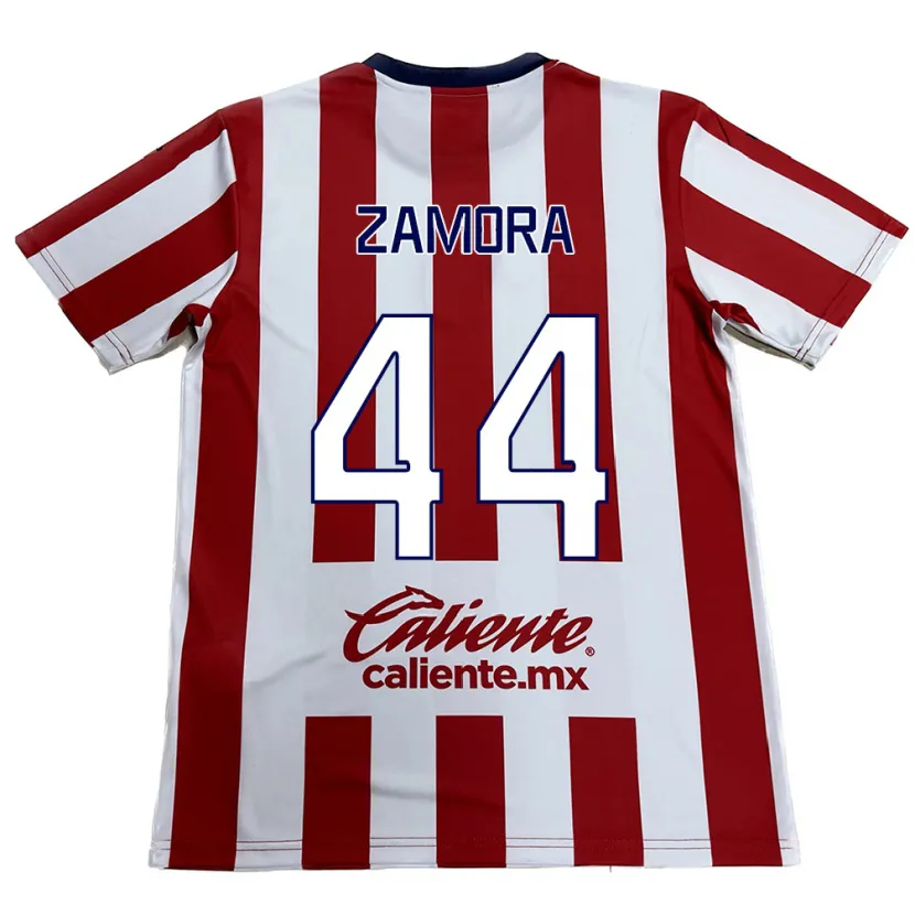 Danxen Kinderen Saúl Zamora #44 Rood Wit Thuisshirt Thuistenue 2024/25 T-Shirt