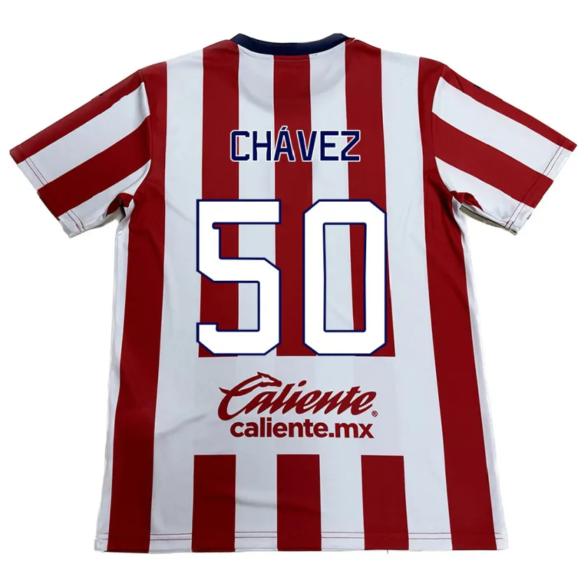 Danxen Kinderen Mateo Chávez #50 Rood Wit Thuisshirt Thuistenue 2024/25 T-Shirt