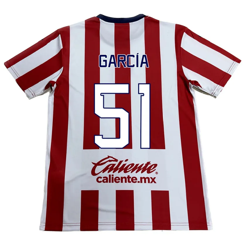 Danxen Kinderen Eduardo García #51 Rood Wit Thuisshirt Thuistenue 2024/25 T-Shirt