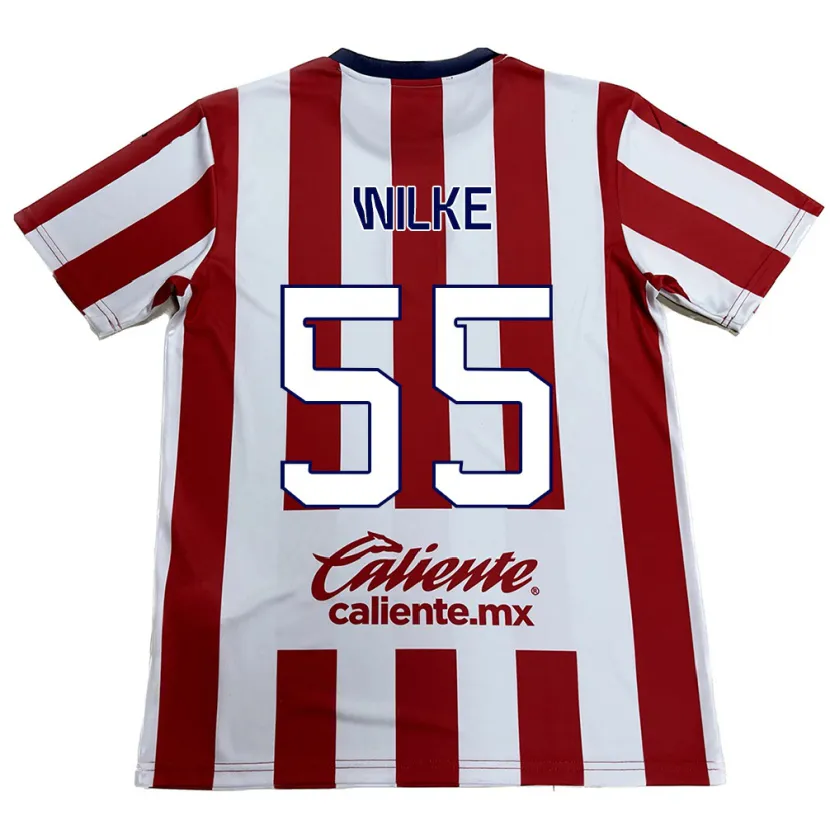 Danxen Kinderen Teun Wilke #55 Rood Wit Thuisshirt Thuistenue 2024/25 T-Shirt