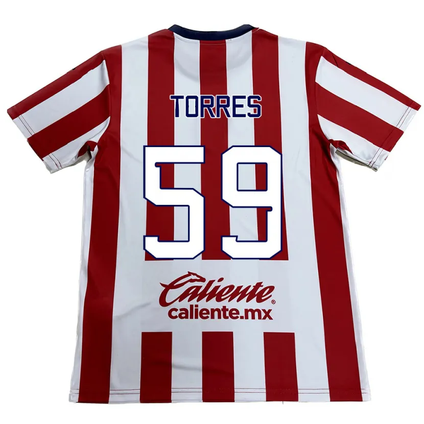 Danxen Kinderen Christian Torres #59 Rood Wit Thuisshirt Thuistenue 2024/25 T-Shirt