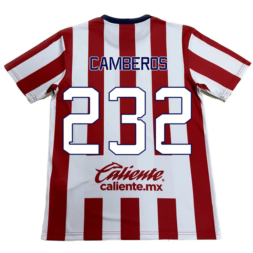 Danxen Kinderen Hugo Camberos #232 Rood Wit Thuisshirt Thuistenue 2024/25 T-Shirt