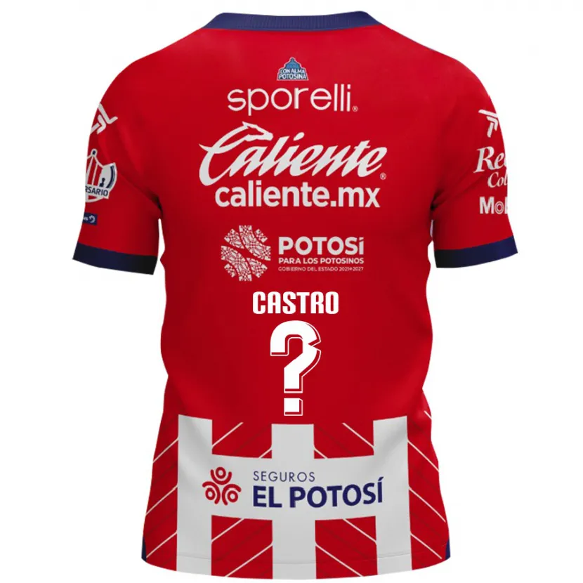 Danxen Kinderen Juan Castro #0 Rood Wit Thuisshirt Thuistenue 2024/25 T-Shirt