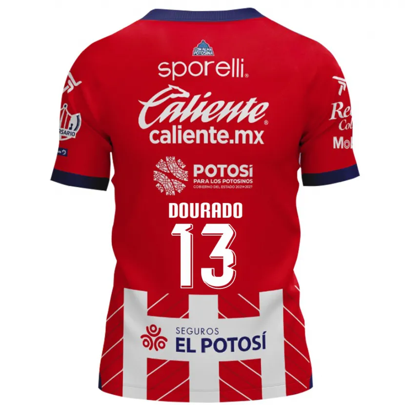 Danxen Kinderen Rodrigo Dourado #13 Rood Wit Thuisshirt Thuistenue 2024/25 T-Shirt