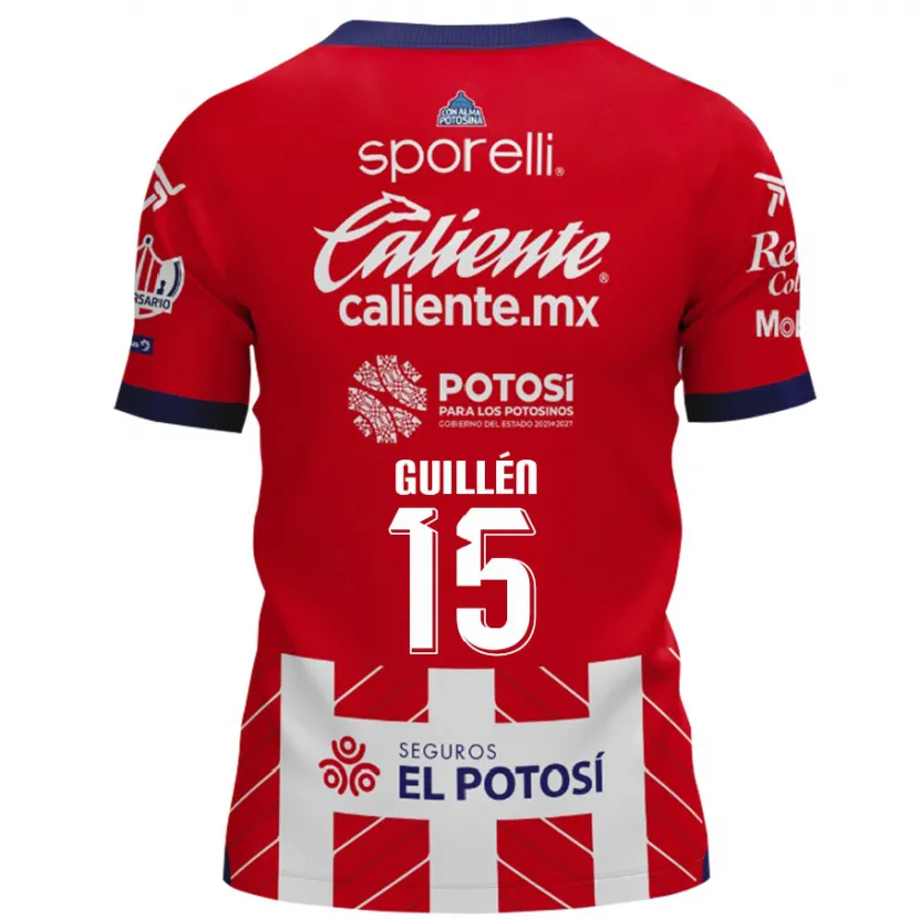 Danxen Kinderen Daniel Guillén #15 Rood Wit Thuisshirt Thuistenue 2024/25 T-Shirt