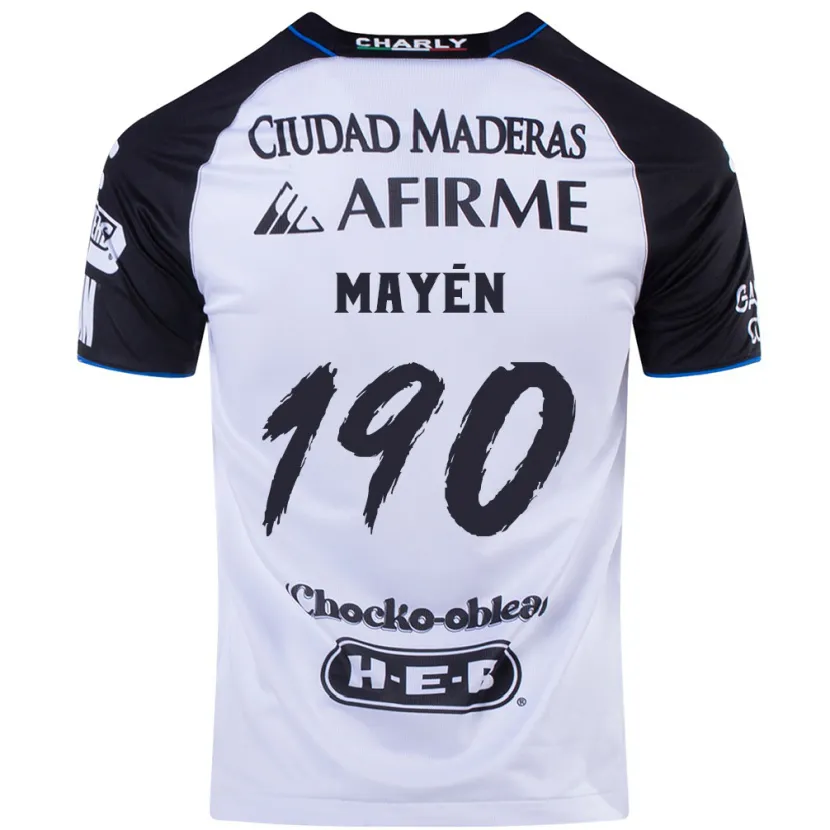 Danxen Kinderen Eduardo Mayén #190 Zwart Blauw Thuisshirt Thuistenue 2024/25 T-Shirt