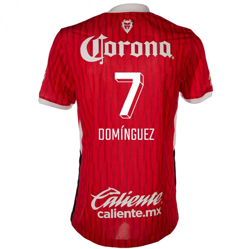 Danxen Kinderen Juan Domínguez #7 Rood Wit Thuisshirt Thuistenue 2024/25 T-Shirt