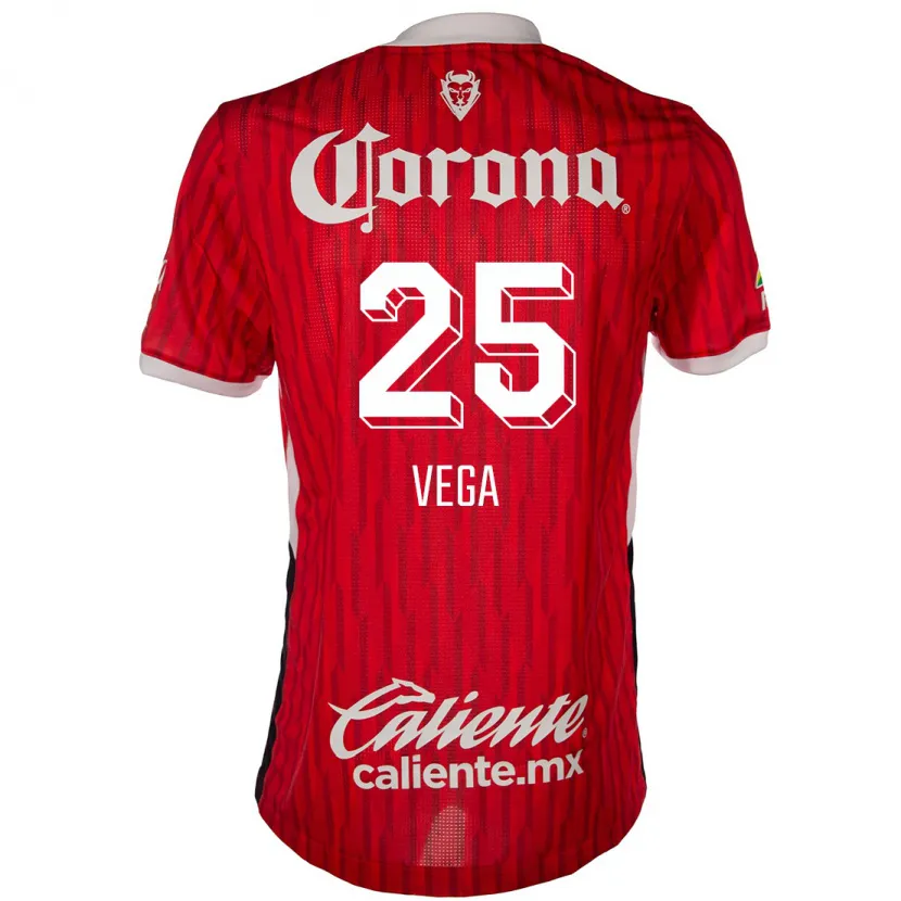 Danxen Kinderen Alexis Vega #25 Rood Wit Thuisshirt Thuistenue 2024/25 T-Shirt