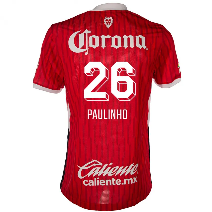 Danxen Kinderen Paulinho #26 Rood Wit Thuisshirt Thuistenue 2024/25 T-Shirt