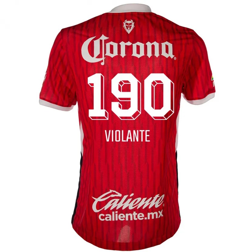 Danxen Kinderen Isaías Violante #190 Rood Wit Thuisshirt Thuistenue 2024/25 T-Shirt