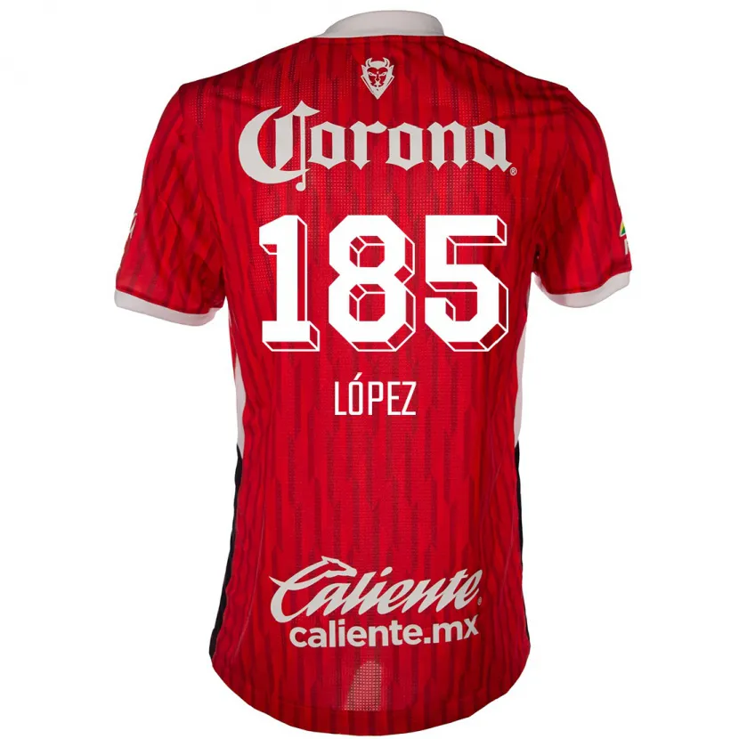 Danxen Kinderen David López #185 Rood Wit Thuisshirt Thuistenue 2024/25 T-Shirt