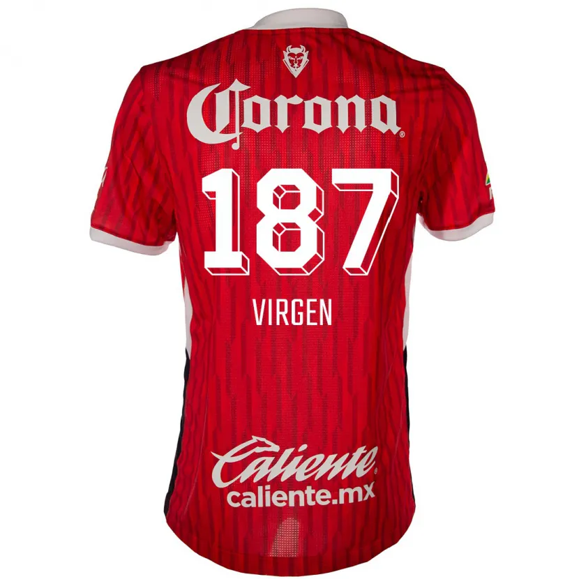 Danxen Kinderen Oswaldo Virgen #187 Rood Wit Thuisshirt Thuistenue 2024/25 T-Shirt