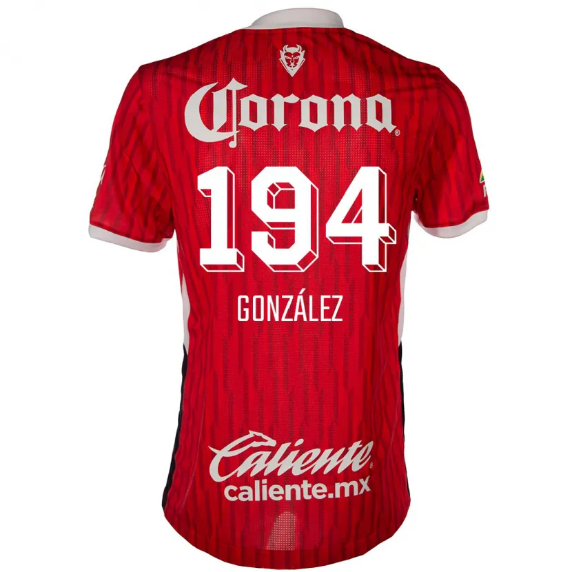 Danxen Kinderen Cristopher González #194 Rood Wit Thuisshirt Thuistenue 2024/25 T-Shirt