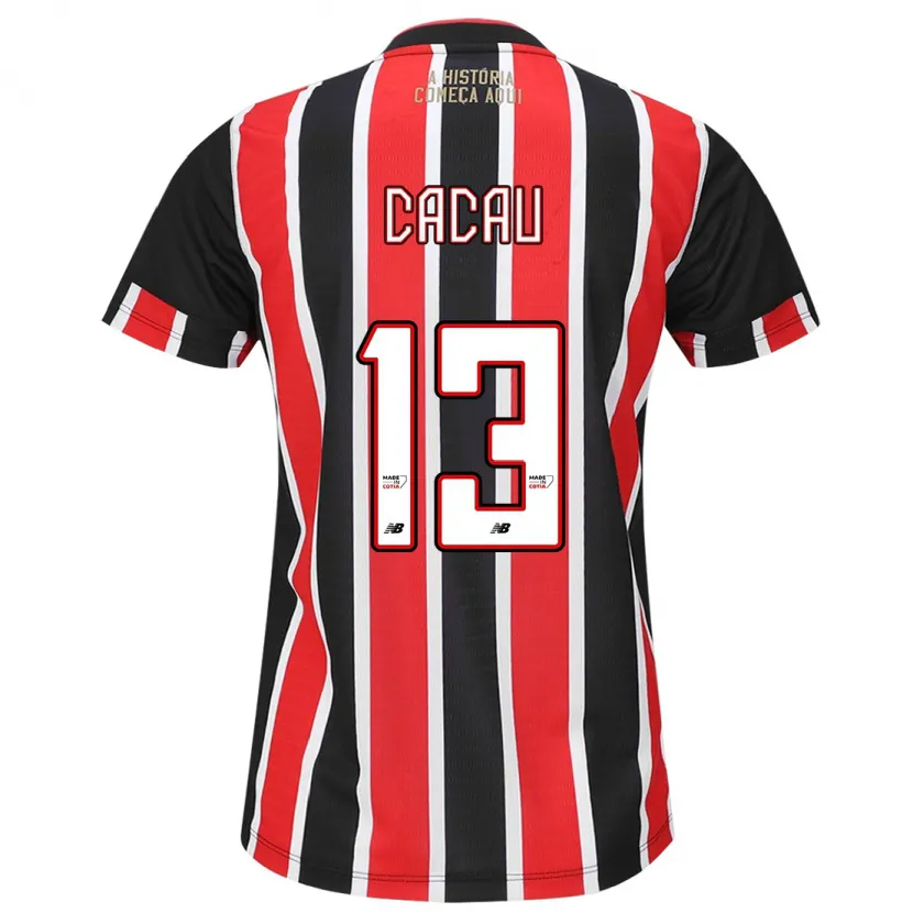 Danxen Kinderen Cacau #13 Zwart Rood Wit Uitshirt Uittenue 2024/25 T-Shirt