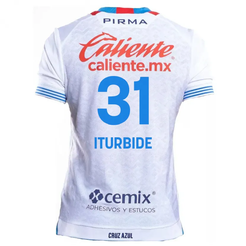 Danxen Kinderen Luis Iturbide #31 Wit Blauw Uitshirt Uittenue 2024/25 T-Shirt