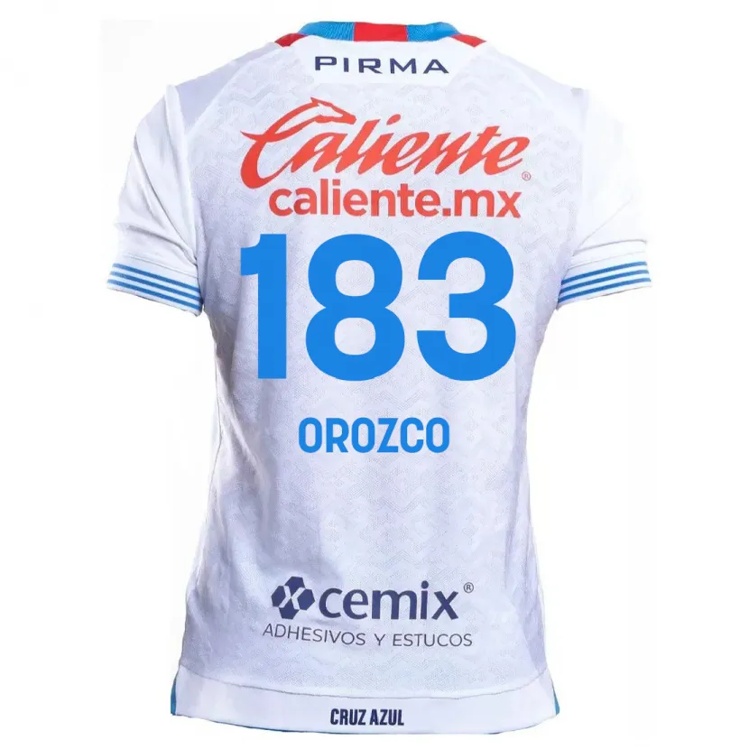 Danxen Kinderen Fabrizzio Orozco #183 Wit Blauw Uitshirt Uittenue 2024/25 T-Shirt