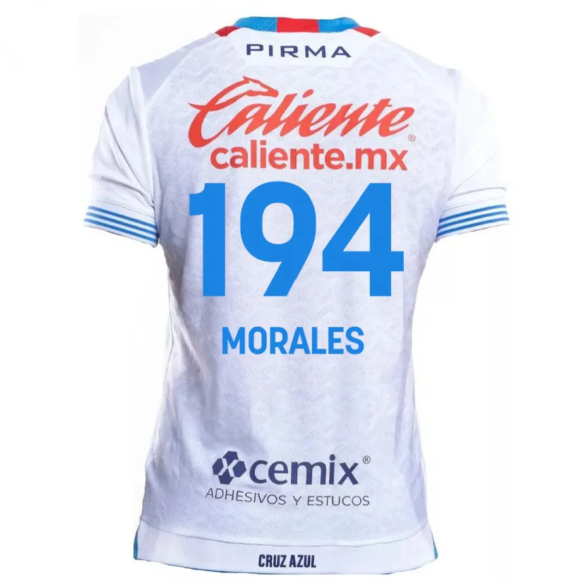 Danxen Kinderen Amaury Morales #194 Wit Blauw Uitshirt Uittenue 2024/25 T-Shirt