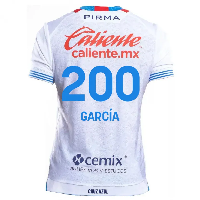 Danxen Kinderen Jorge García #200 Wit Blauw Uitshirt Uittenue 2024/25 T-Shirt