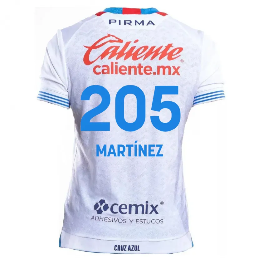 Danxen Kinderen César Martínez #205 Wit Blauw Uitshirt Uittenue 2024/25 T-Shirt