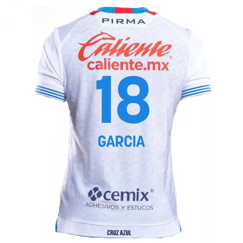 Danxen Kinderen Diana Garcia #18 Wit Blauw Uitshirt Uittenue 2024/25 T-Shirt