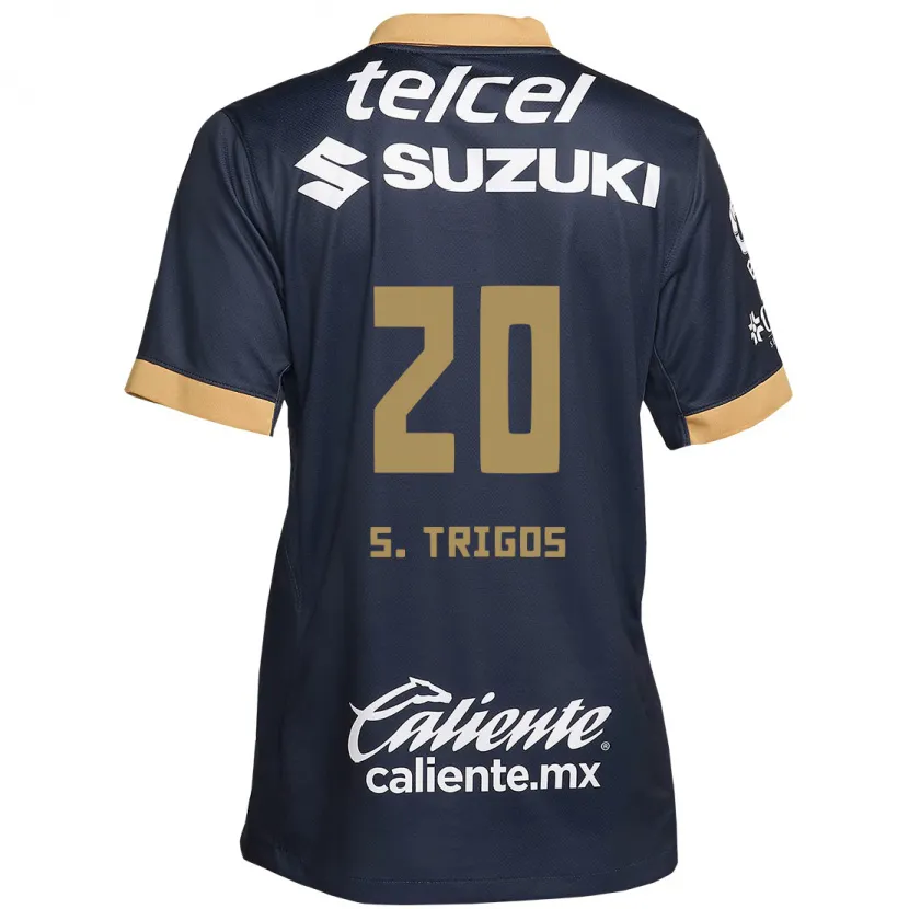 Danxen Kinderen Santiago Trigos #20 Obsidiaan Goud Wit Uitshirt Uittenue 2024/25 T-Shirt