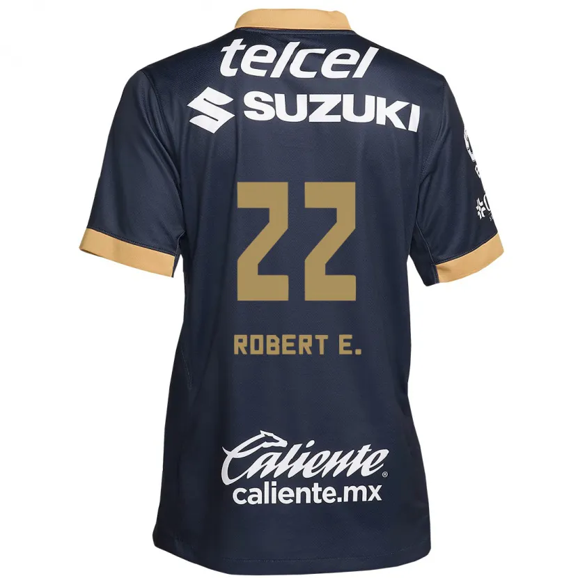 Danxen Kinderen Robert Ergas #22 Obsidiaan Goud Wit Uitshirt Uittenue 2024/25 T-Shirt